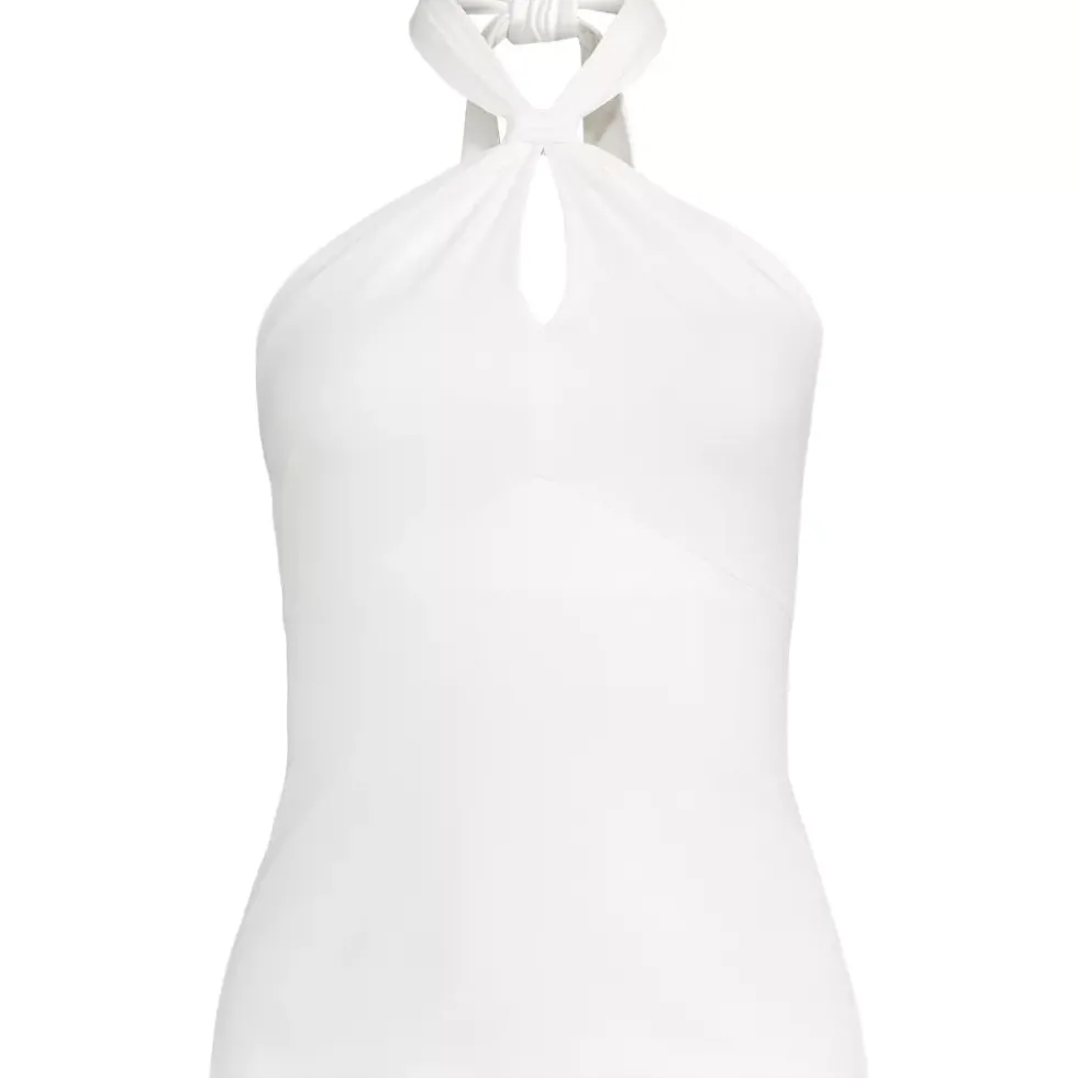 Women's Slender Twist Front Halter Top