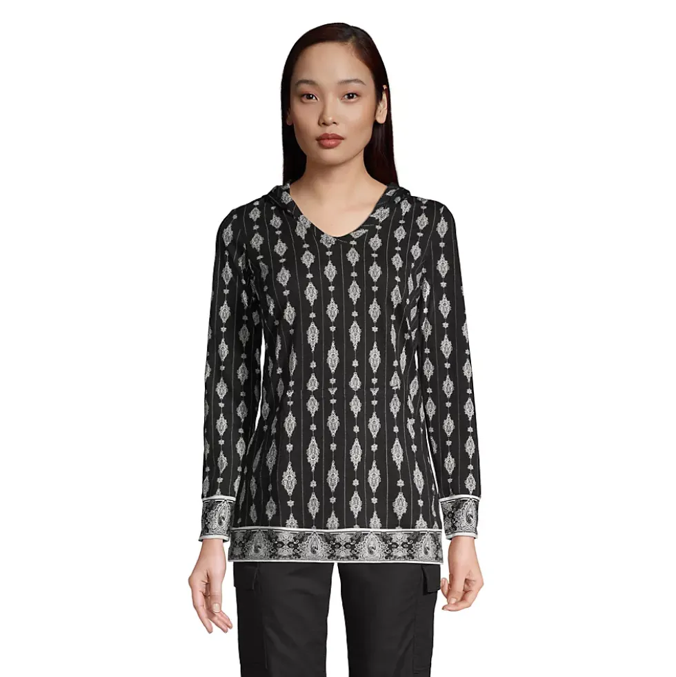Women's Slub Jersey Hooded Tunic