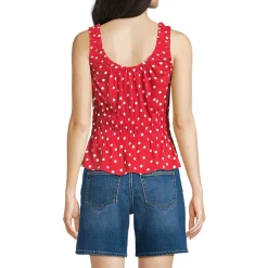 Women's Slub Rouched Tank Top