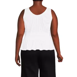 Women's Slub Rouched Tank Top