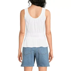 Women's Slub Rouched Tank Top