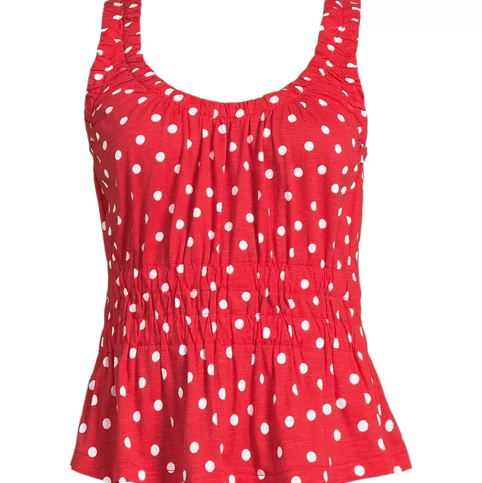 Women's Slub Rouched Tank Top