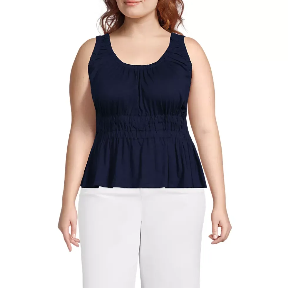 Women's Slub Rouched Tank Top