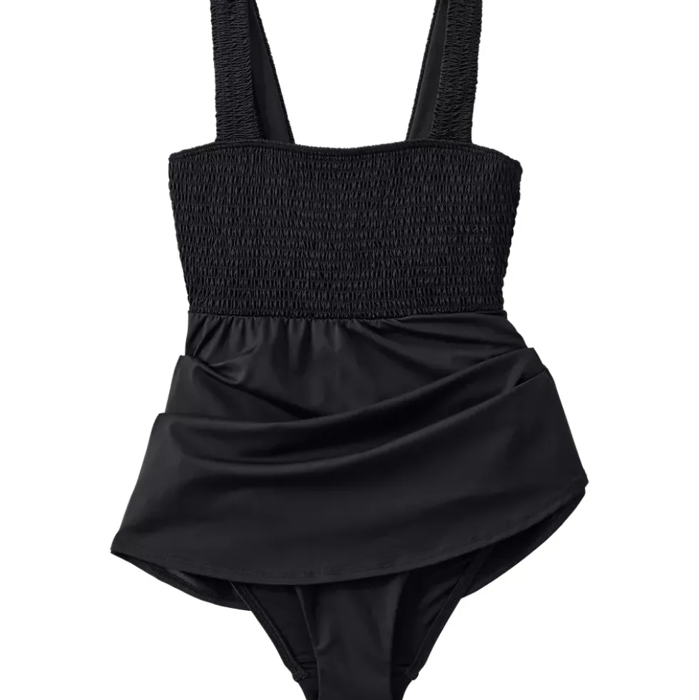 Women's Smocked Swim Dress Swimsuit