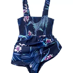 Women's Smocked Swim Dress Swimsuit