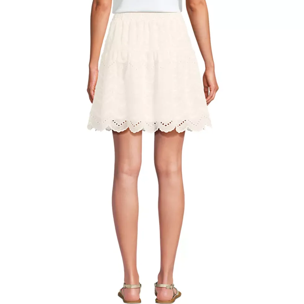 Women's Smocked Waist Above the Knee Skirt