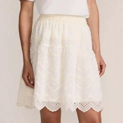 Women's Smocked Waist Above the Knee Skirt