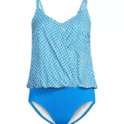 Women's Smoothing Control Blouson Fauxkini One Piece Swimsuit