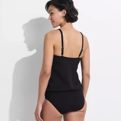 Women's Smoothing Control Blouson Fauxkini One Piece Swimsuit