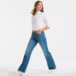 Women's Soft Denim High Rise Classic Flare Jeans