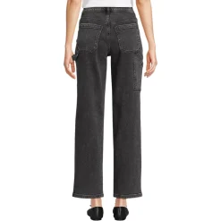 Women's Soft Denim High Rise Utility Cargo Ankle Jeans