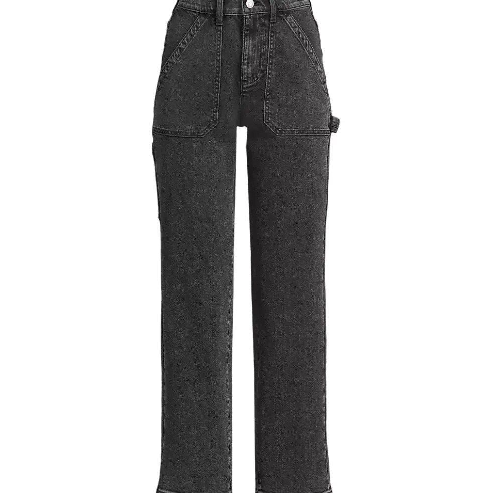 Women's Soft Denim High Rise Utility Cargo Ankle Jeans