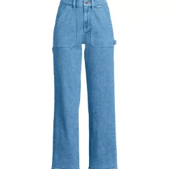 Women's Soft Denim High Rise Utility Cargo Ankle Jeans