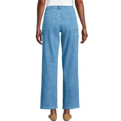 Women's Soft Denim High Rise Utility Cargo Ankle Jeans