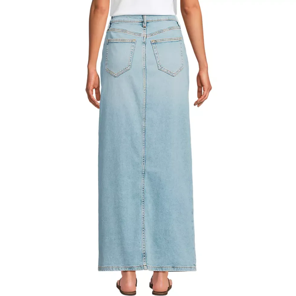 Women's Soft Denim Maxi Skirt