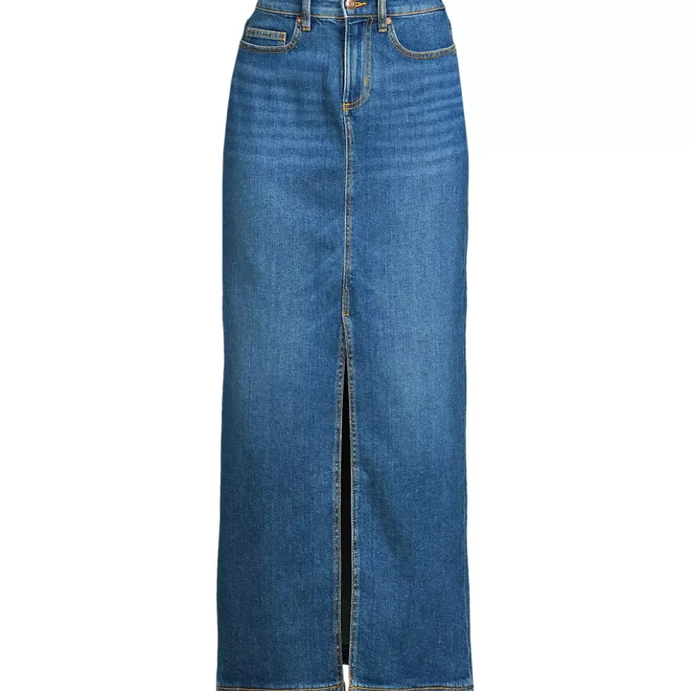 Women's Soft Denim Maxi Skirt