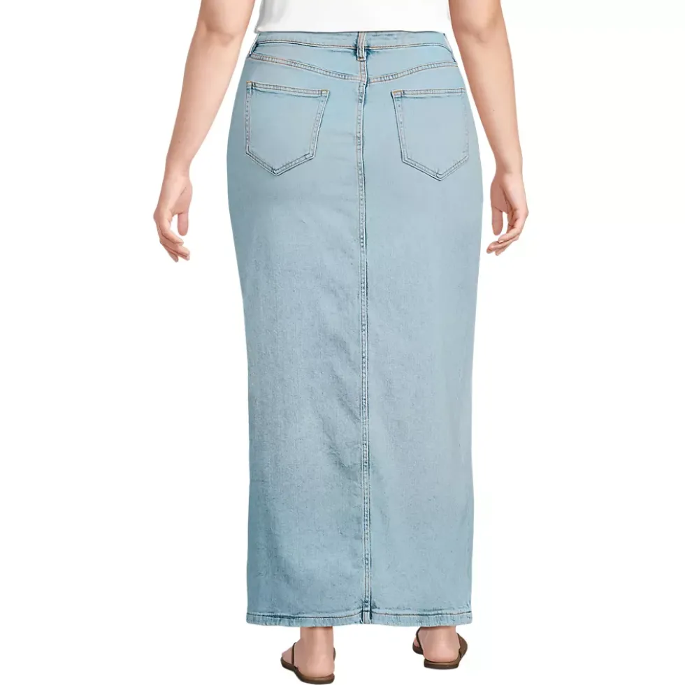 Women's Soft Denim Maxi Skirt