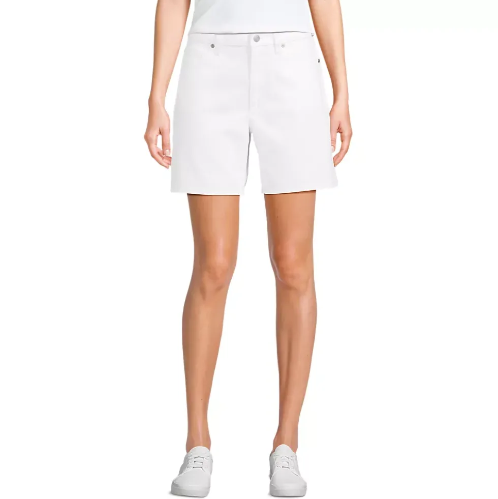 Women's Soft Denim Mid Rise 7" Jean Shorts