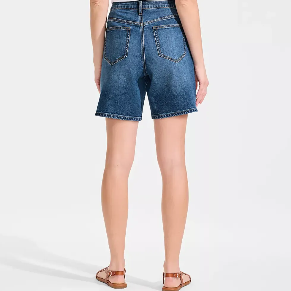 Women's Soft Denim Mid Rise 7" Jean Shorts