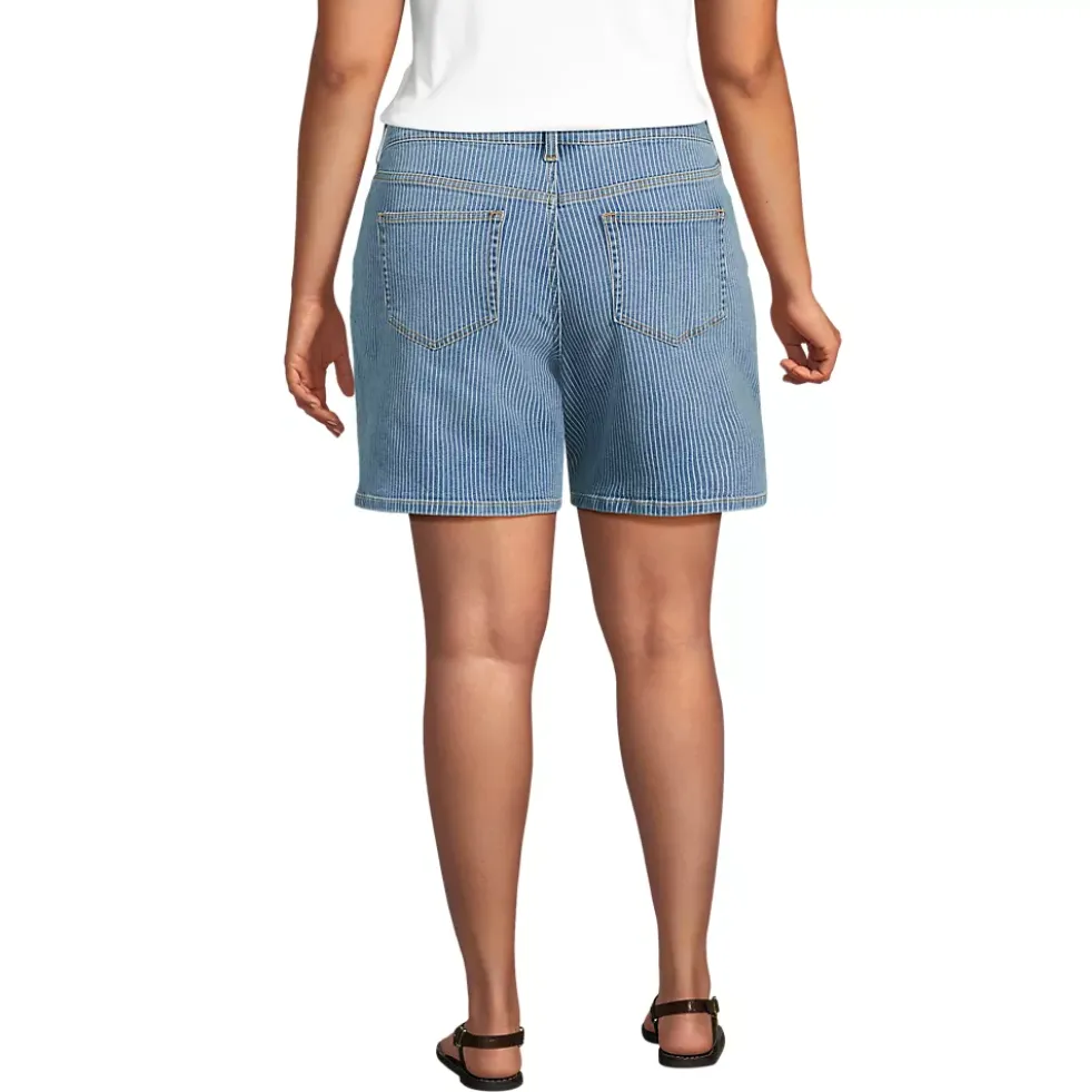 Women's Soft Denim Mid Rise 7" Jean Shorts