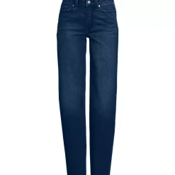 Women's Soft Denim Mid Rise Relaxed Straight Leg Jeans