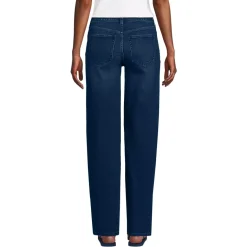 Women's Soft Denim Mid Rise Relaxed Straight Leg Jeans