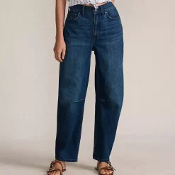 Women's Soft Denim Relaxed Barrel Leg Ankle Jeans