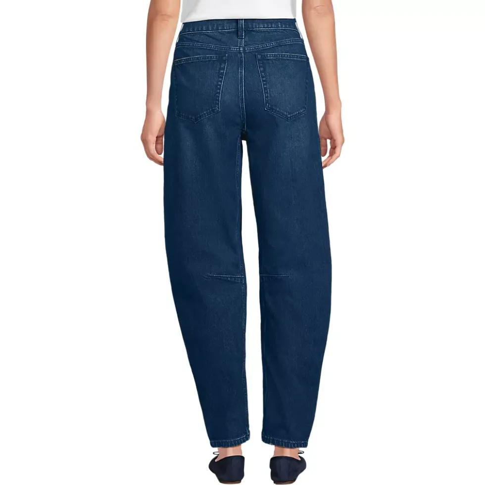 Women's Soft Denim Relaxed Barrel Leg Ankle Jeans