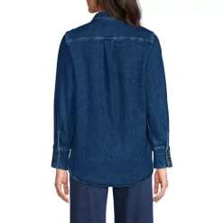 Women's Soft Denim Twill Button Front Shirt