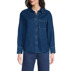 Women's Soft Denim Twill Button Front Shirt