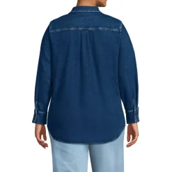 Women's Soft Denim Twill Button Front Shirt
