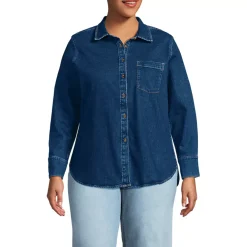 Women's Soft Denim Twill Button Front Shirt