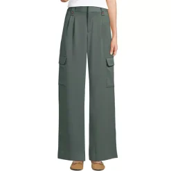 Women's Soft Polish Cargo High Rise Wide Leg Pants