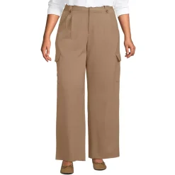 Women's Soft Polish Cargo High Rise Wide Leg Pants