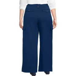 Women's Soft Polish Cargo High Rise Wide Leg Pants