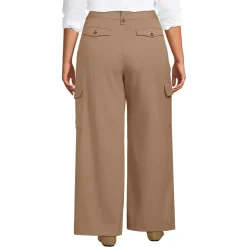 Women's Soft Polish Cargo High Rise Wide Leg Pants