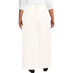 Women's Soft Polish Cargo High Rise Wide Leg Pants