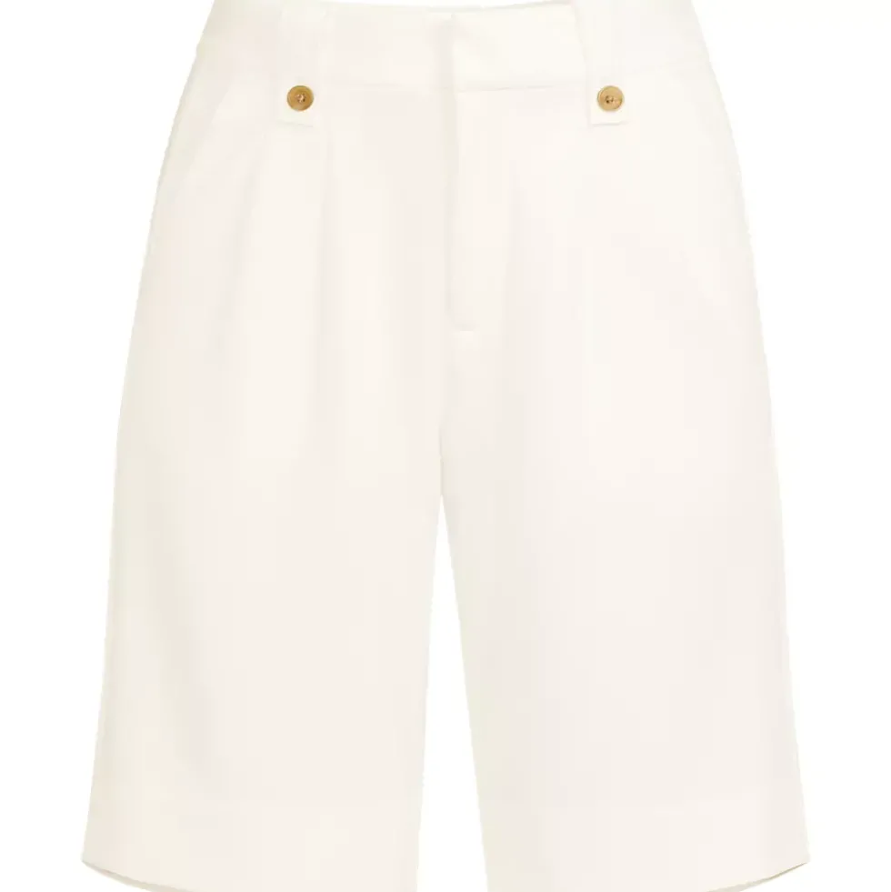 Women's Soft Polish High Rise Pleated 10" Shorts