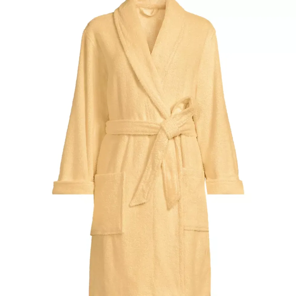 Women's Soft Terry Long Sleeve Knee Length Robe