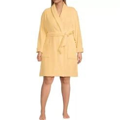 Women's Soft Terry Long Sleeve Knee Length Robe