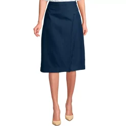 Women's Solid A-line Skirt Below The Knee