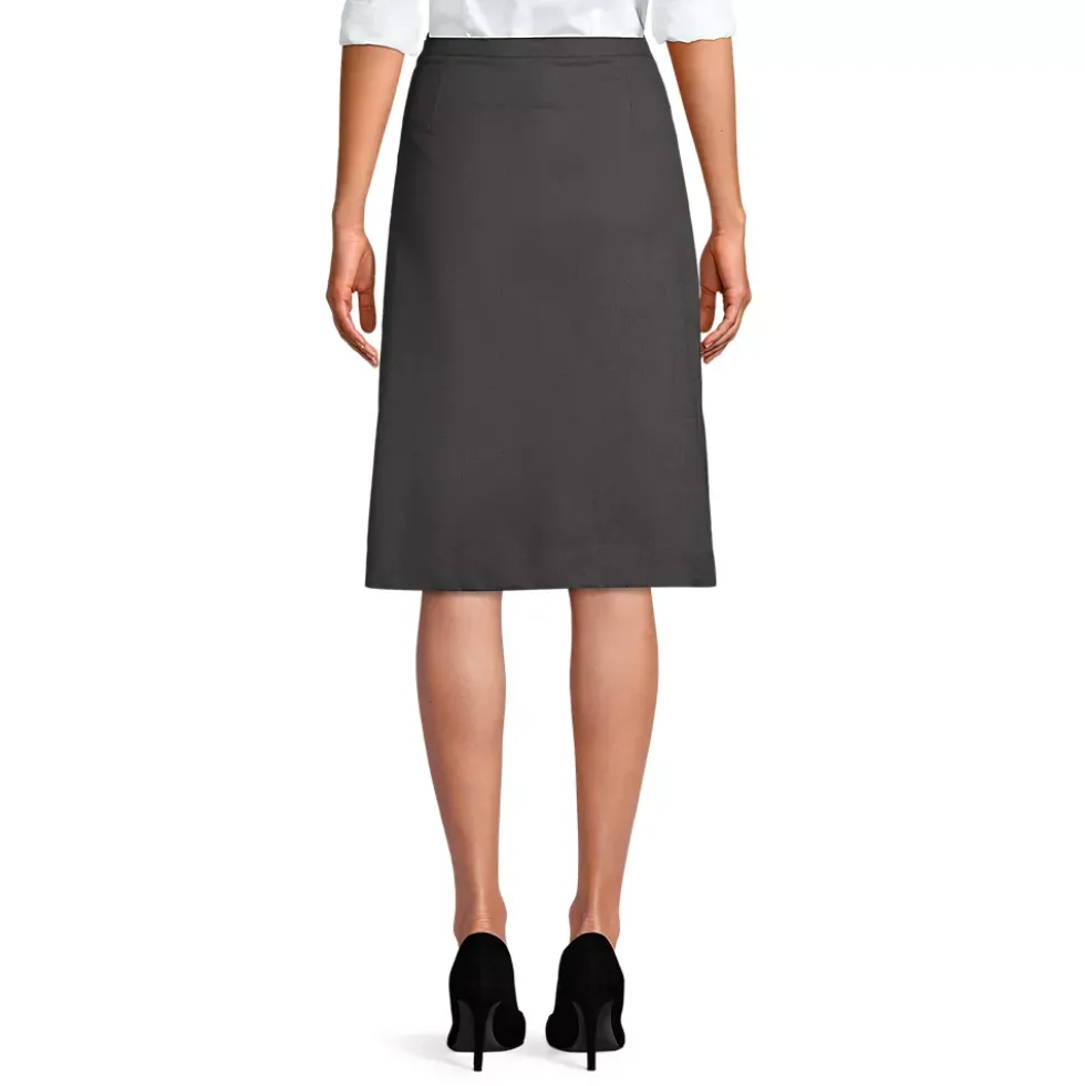 Women's Solid A-line Skirt Below The Knee