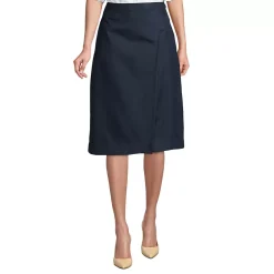 Women's Solid A-line Skirt Below the Knee