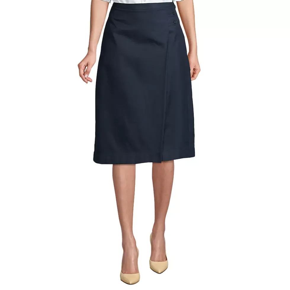 Women's Solid A-line Skirt Below the Knee