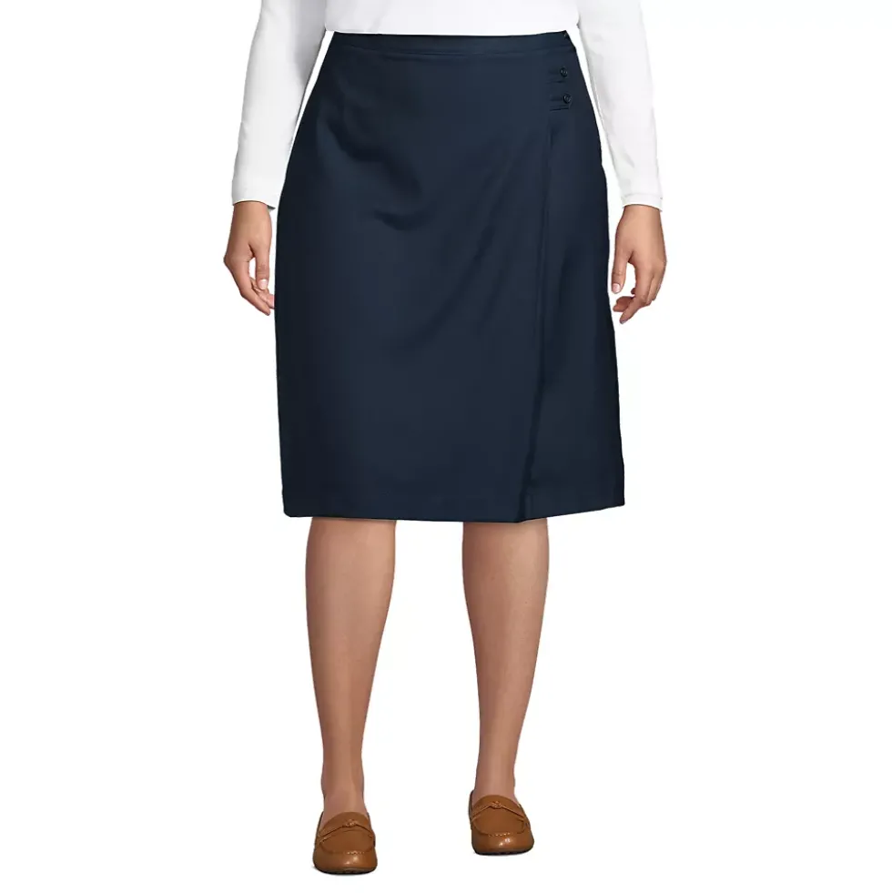 Women's Solid A-line Skirt Below the Knee