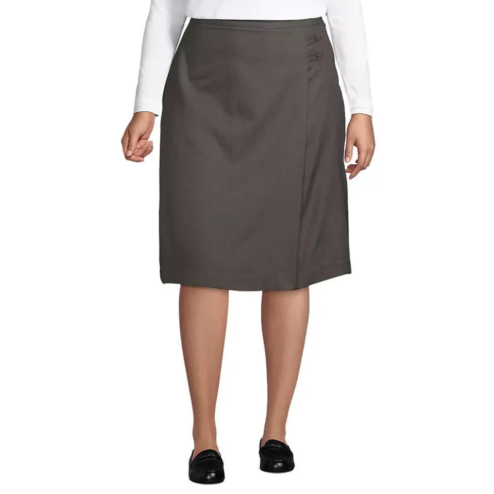 Women's Solid A-line Skirt Below the Knee