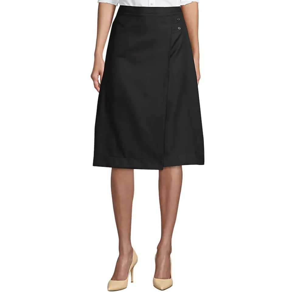 Women's Solid A-line Skirt Below the Knee