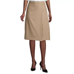 Women's Solid A-line Skirt Below the Knee