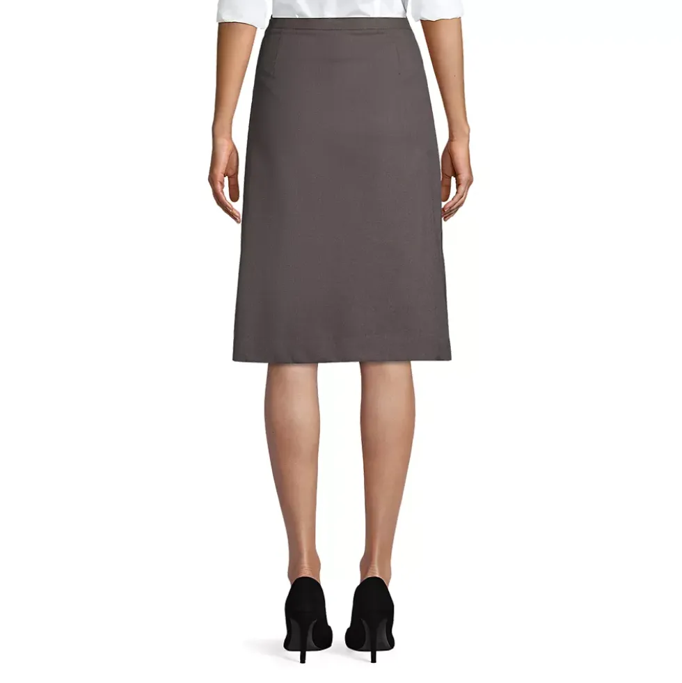 Women's Solid A-line Skirt Below the Knee