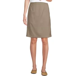 Women's Solid A Line Tab Skort Top of Knee